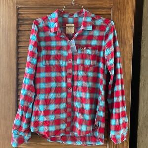 Small colorful and soft Hollister flannel bright colors and cute